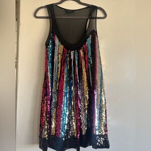 Bebe vintage sequin Y2K mini dress